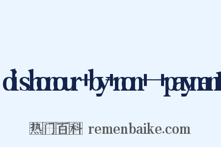 dishonour+by+non+-+payment是什么意思的图片